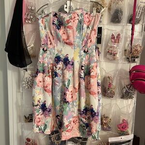 New York & Company Multicolor Floral Dress
